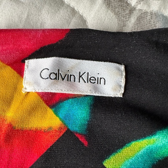Calvin Klein multi-print knee-length dress. Size 10. - Picture 3 of 7